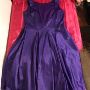 purple silky dress